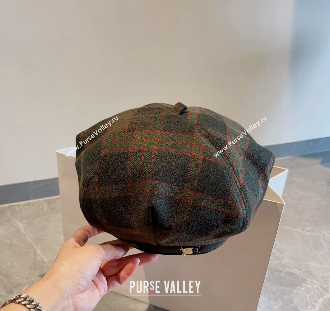 Burberry Check Beret Hat Green 2023 BR09055 (XMN-230905032)