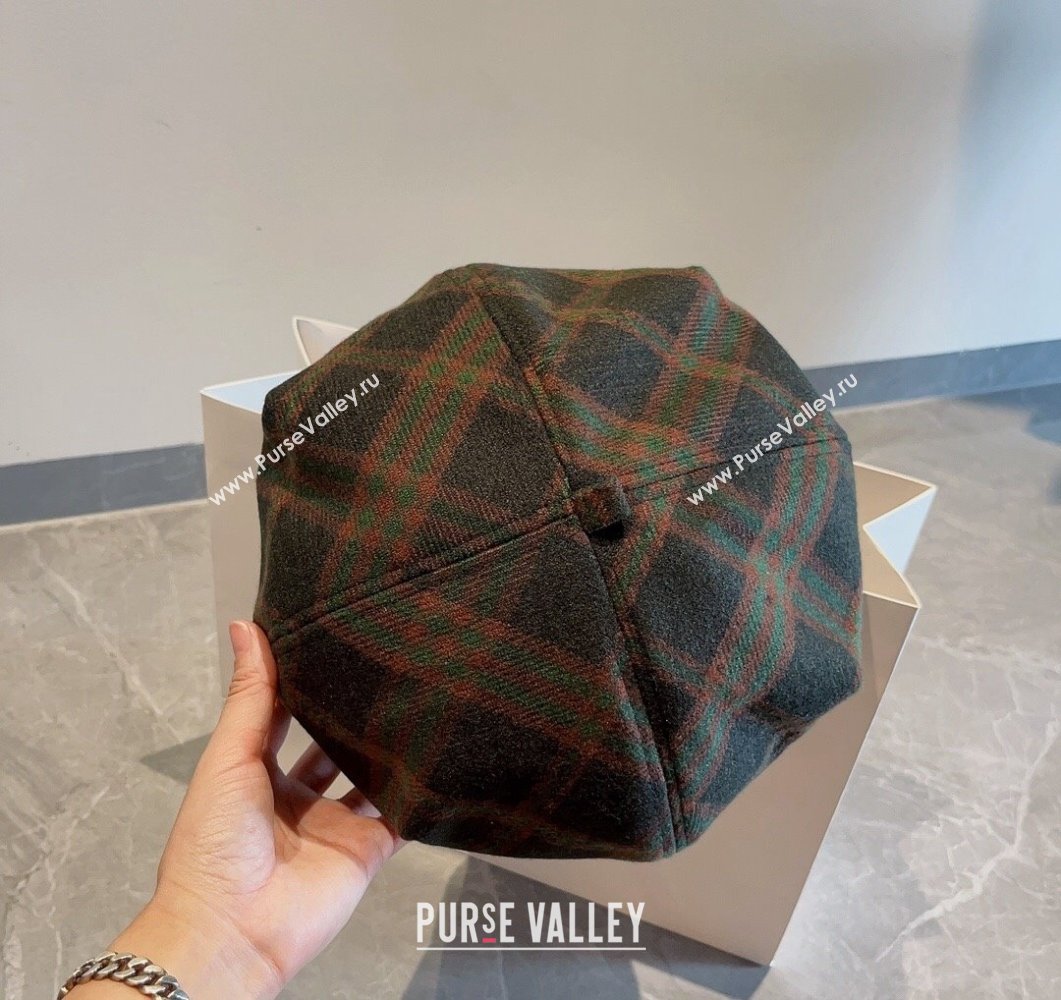 Burberry Check Beret Hat Green 2023 BR09055 (XMN-230905032)