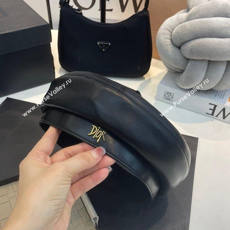 Dior PU Beret Hat Black 2023 0905 (MAO-230905047)
