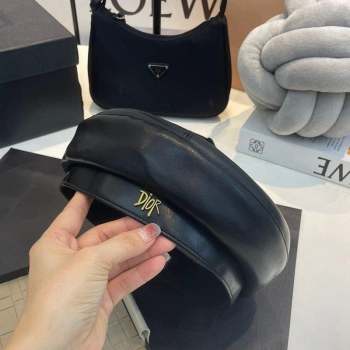 Dior PU Beret Hat Black 2023 0905 (MAO-230905047)