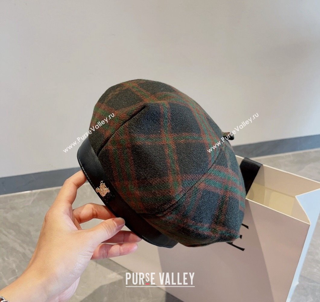 Burberry Check Beret Hat Green 2023 BR09055 (XMN-230905032)