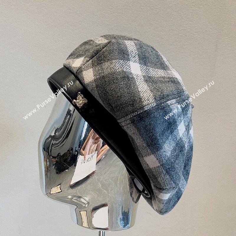 Burberry Check Beret Hat Grey 2023 BR09055 (XMN-230905033)