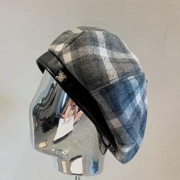 Burberry Check Beret Hat Grey 2023 BR09055 (XMN-230905033)