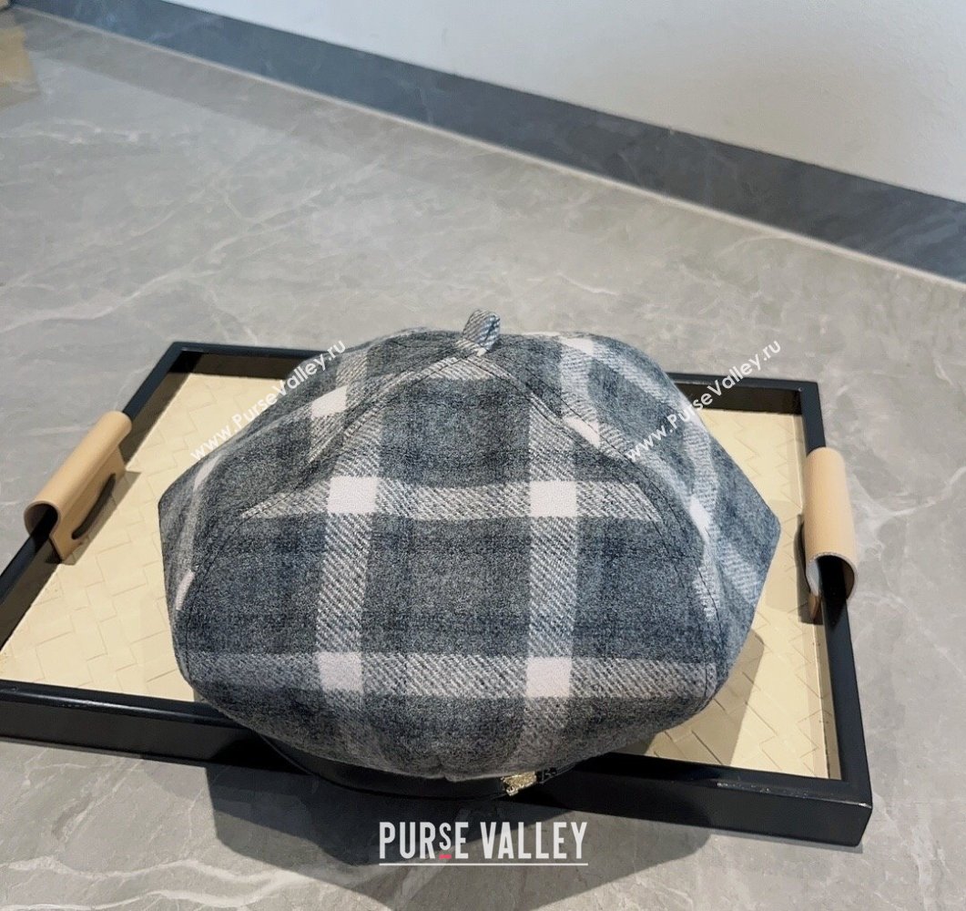 Burberry Check Beret Hat Grey 2023 BR09055 (XMN-230905033)