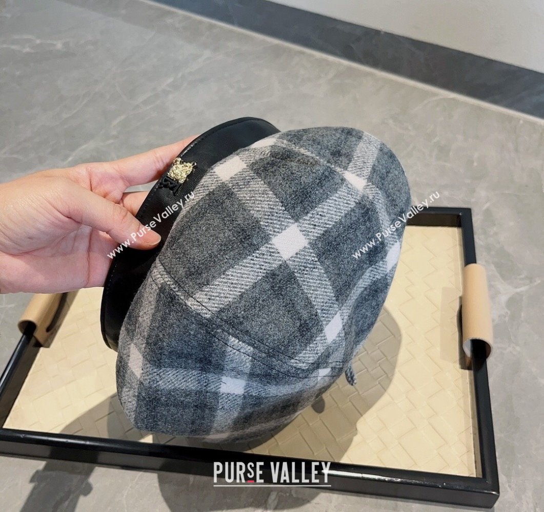 Burberry Check Beret Hat Grey 2023 BR09055 (XMN-230905033)