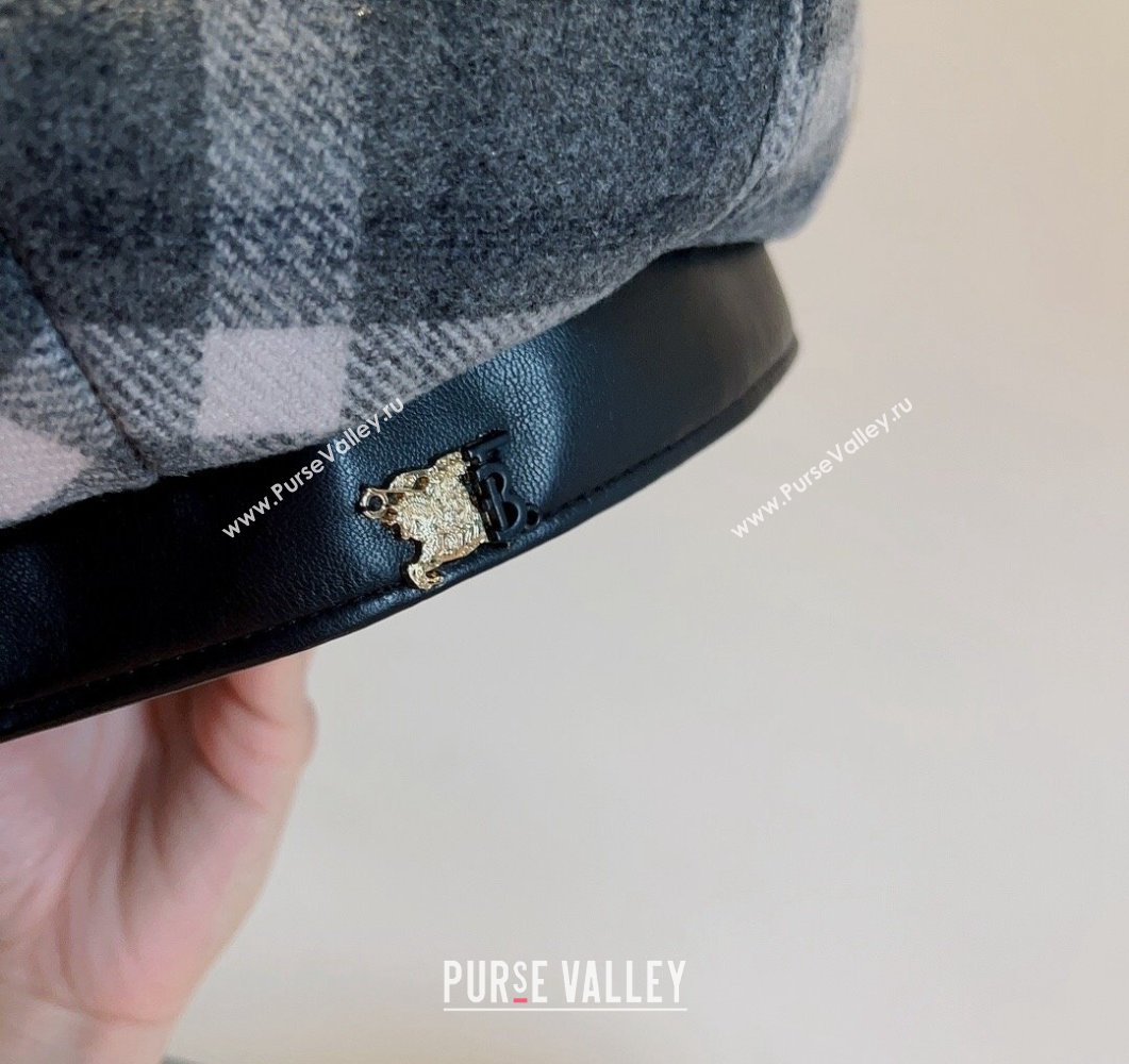 Burberry Check Beret Hat Grey 2023 BR09055 (XMN-230905033)