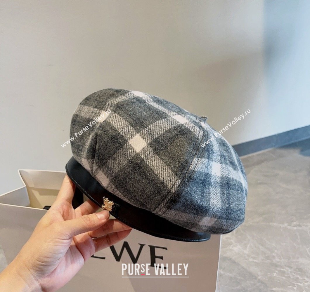 Burberry Check Beret Hat Grey 2023 BR09055 (XMN-230905033)