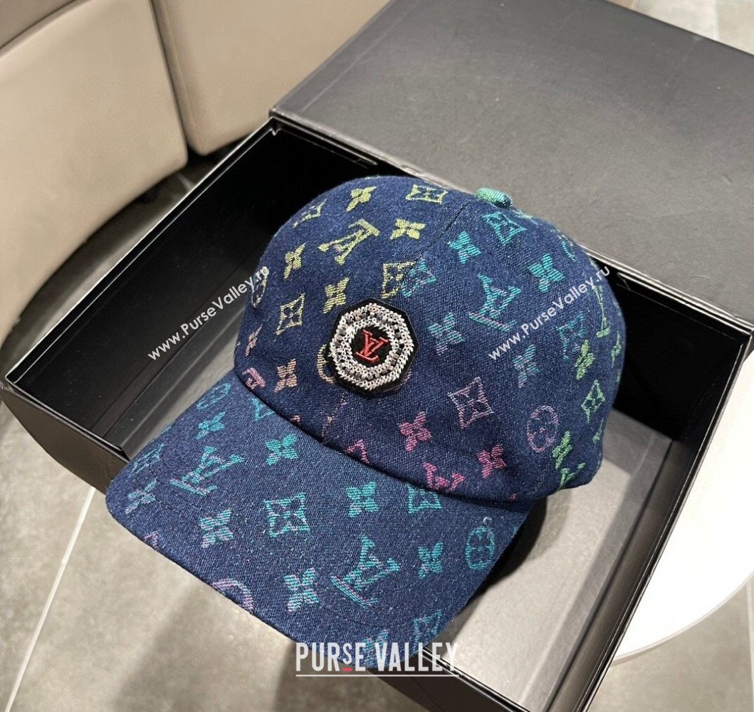 Louis Vuitton Denim Baseball Hat Medium Blue 2023 LV09052 (A-230905057)