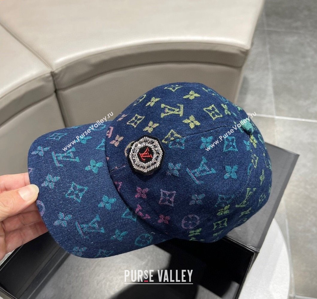 Louis Vuitton Denim Baseball Hat Medium Blue 2023 LV09052 (A-230905057)