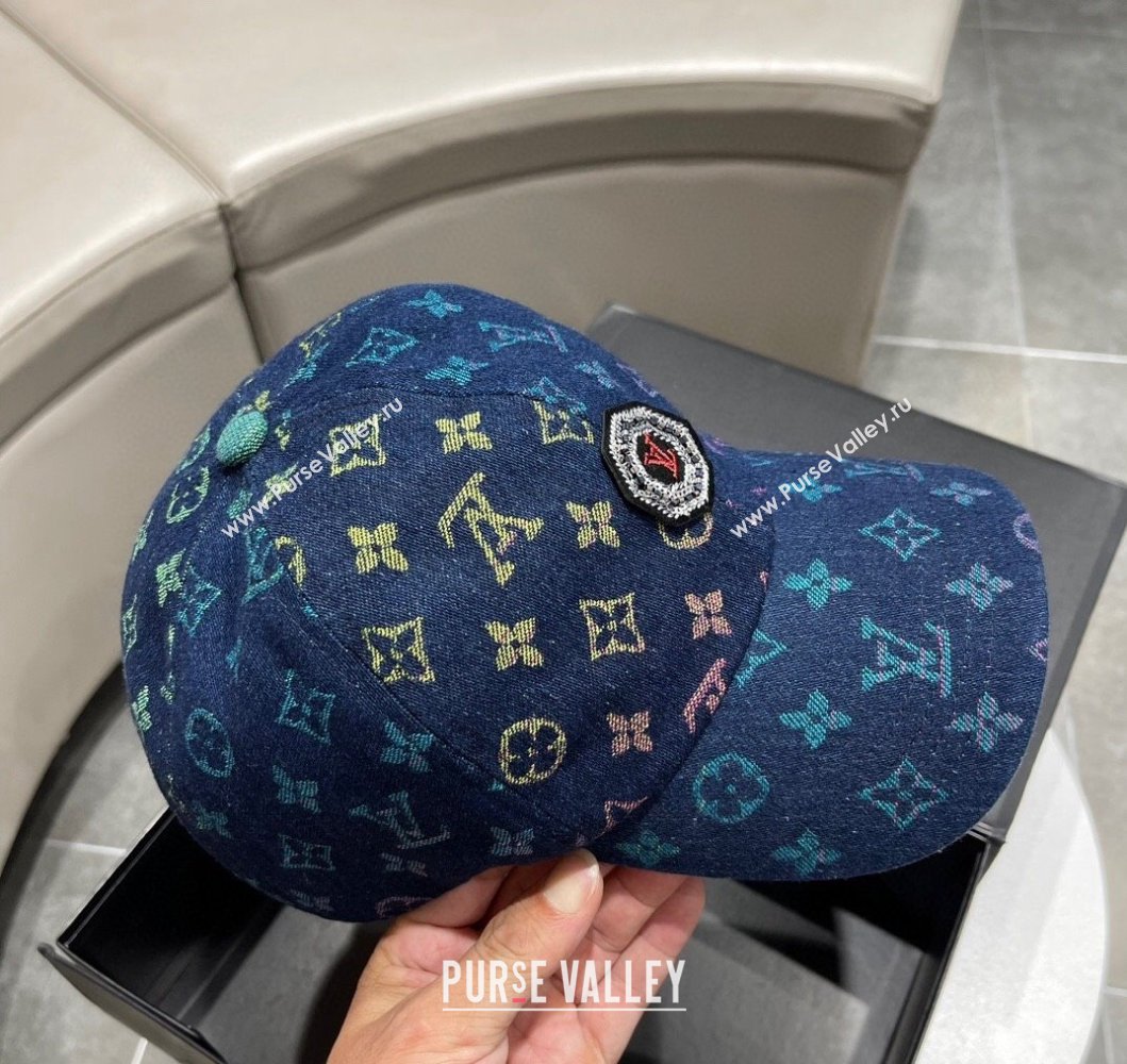 Louis Vuitton Denim Baseball Hat Medium Blue 2023 LV09052 (A-230905057)