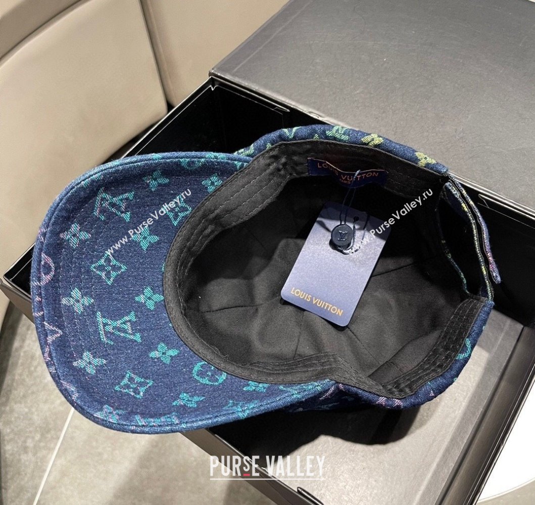 Louis Vuitton Denim Baseball Hat Medium Blue 2023 LV09052 (A-230905057)