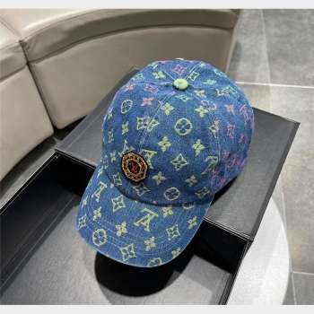 Louis Vuitton Denim Baseball Hat Light Blue 2023 LV09052 (A-230905058)
