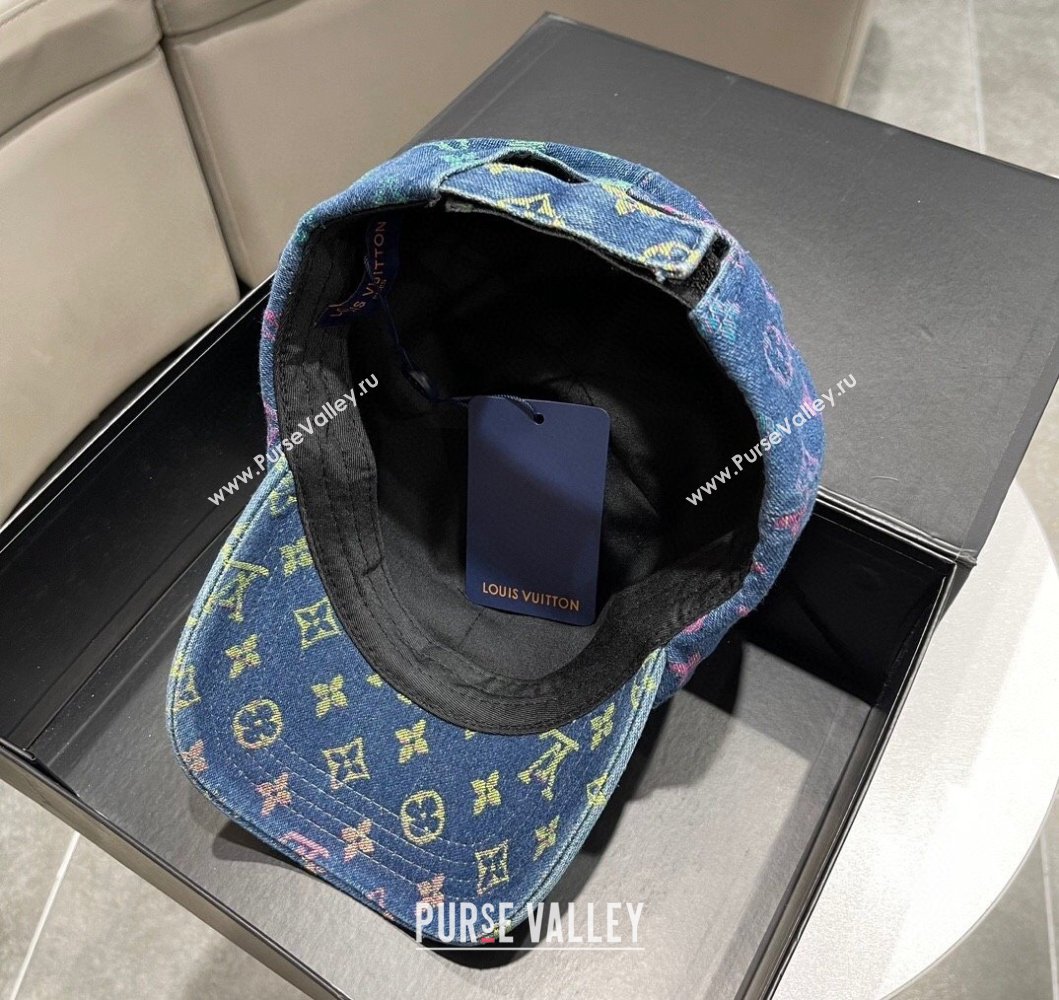Louis Vuitton Denim Baseball Hat Light Blue 2023 LV09052 (A-230905058)