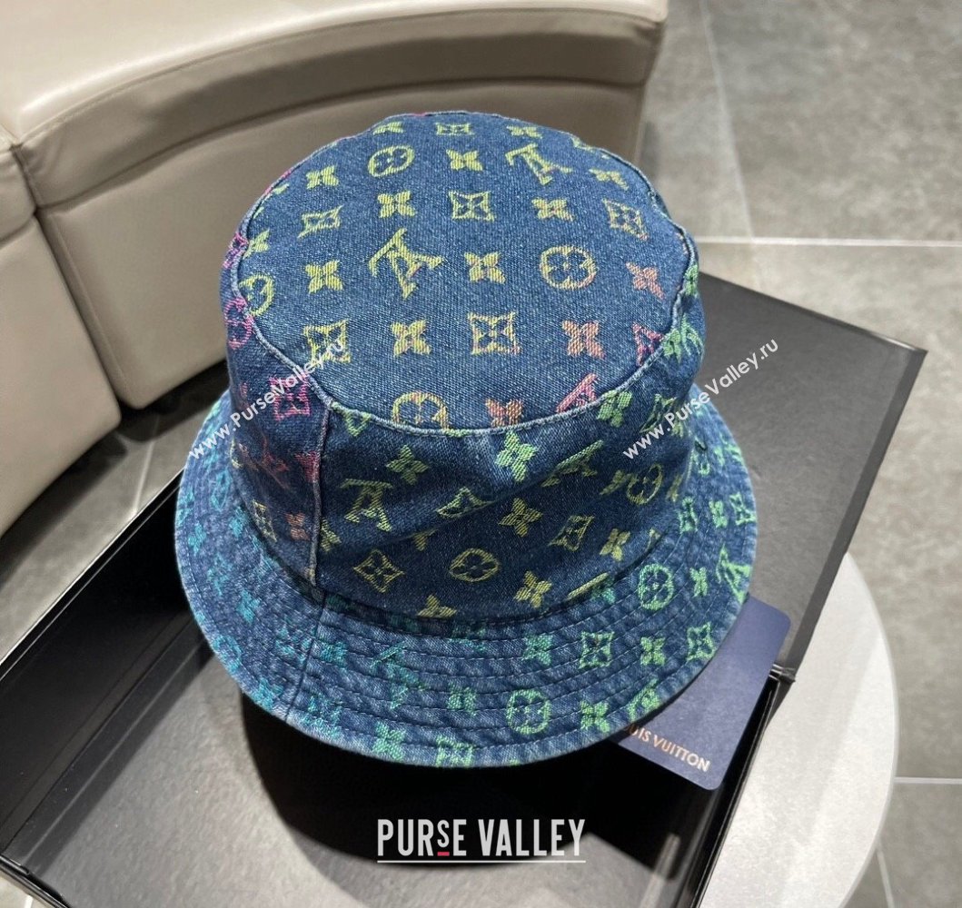 Louis Vuitton Denim Bucket Hat Light Blue 2023 LV09052 (A-230905056)