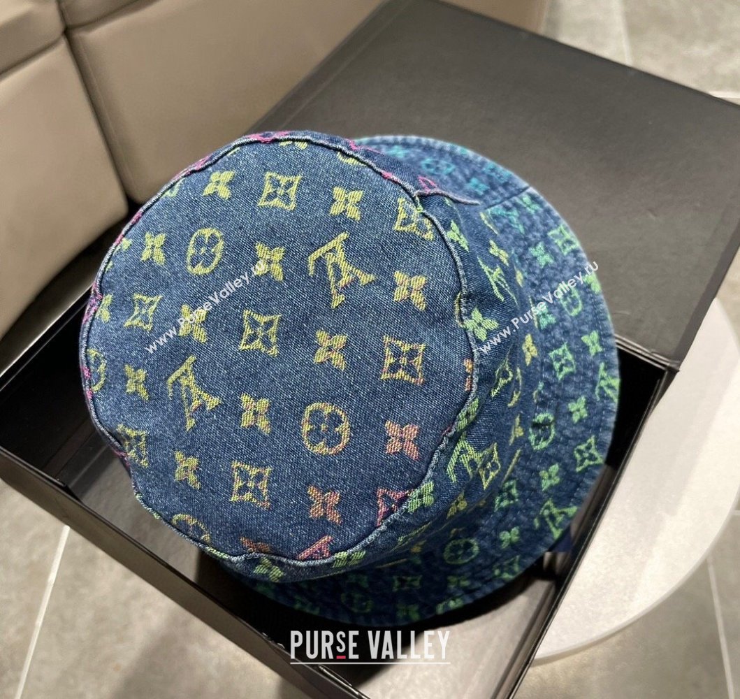 Louis Vuitton Denim Bucket Hat Light Blue 2023 LV09052 (A-230905056)