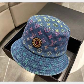 Louis Vuitton Denim Bucket Hat Light Blue 2023 LV09052 (A-230905056)
