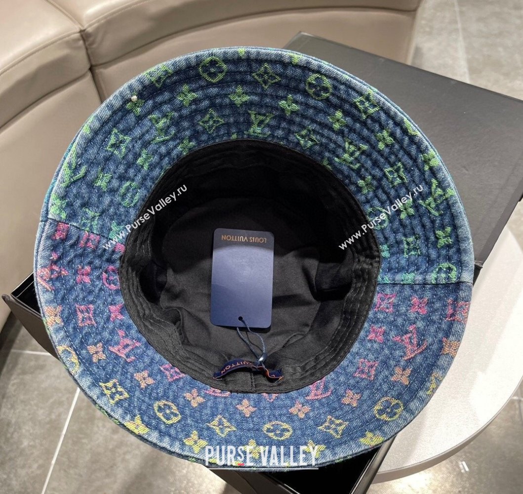 Louis Vuitton Denim Bucket Hat Light Blue 2023 LV09052 (A-230905056)