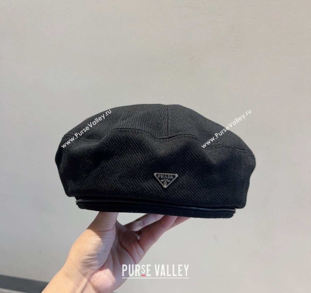 Prada Beret Hat Black 2023 PR09052 (XMN-230905036)