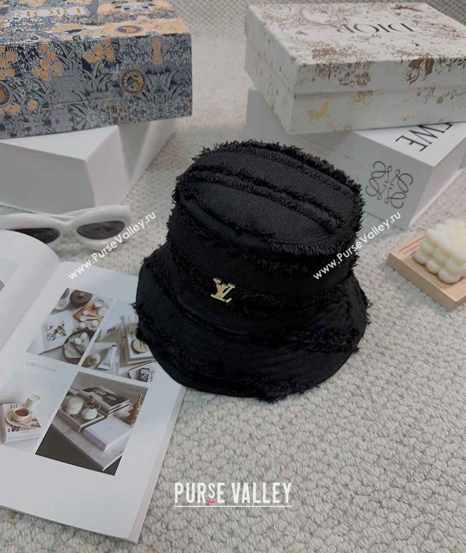 Louis Vuitton Fringe Bucket Hat White/Black 2023 LV09051 (MAO-230905037)