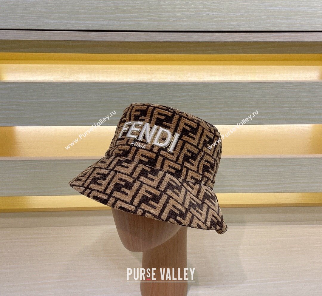 Fendi FF Bucket Hat Brown 2023 FE10181 (XMN-231018019)