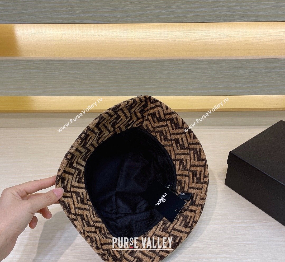 Fendi FF Bucket Hat Brown 2023 FE10181 (XMN-231018019)