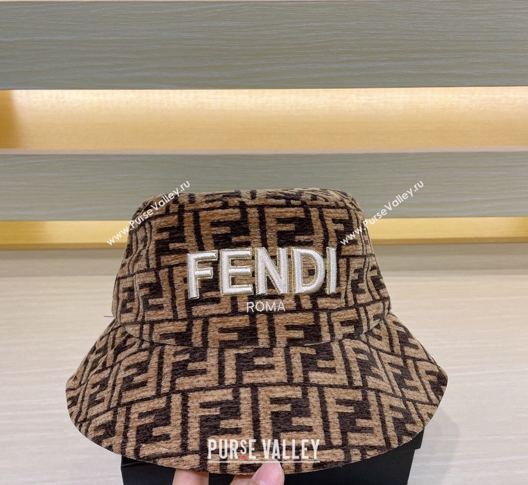 Fendi FF Bucket Hat Brown 2023 FE10181 (XMN-231018019)