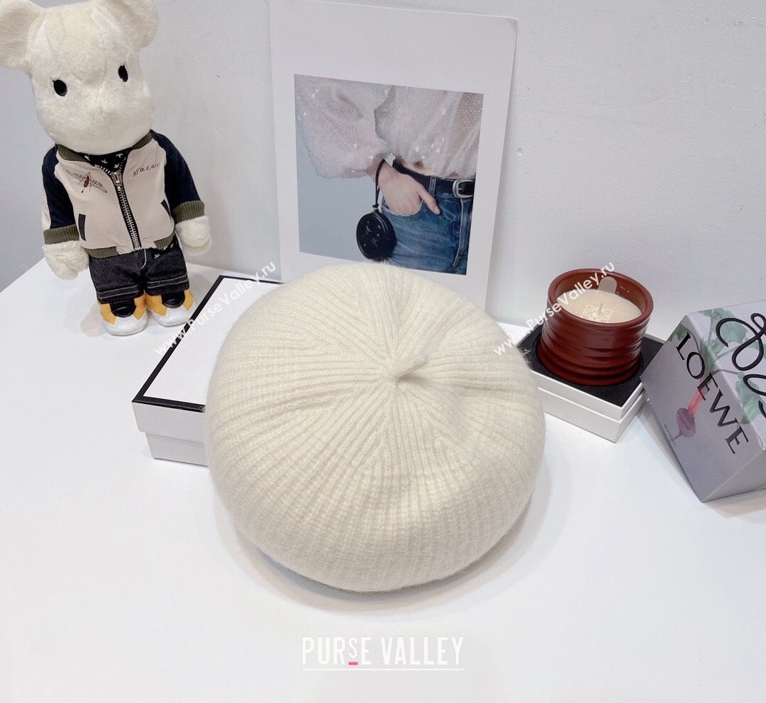 Chanel Knit Beret Hat White 2023 CH101804 (XMN-231018039)