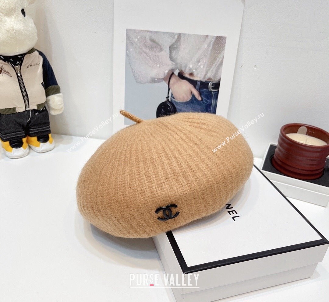 Chanel Knit Beret Hat Beige 2023 CH101804 (XMN-231018040)