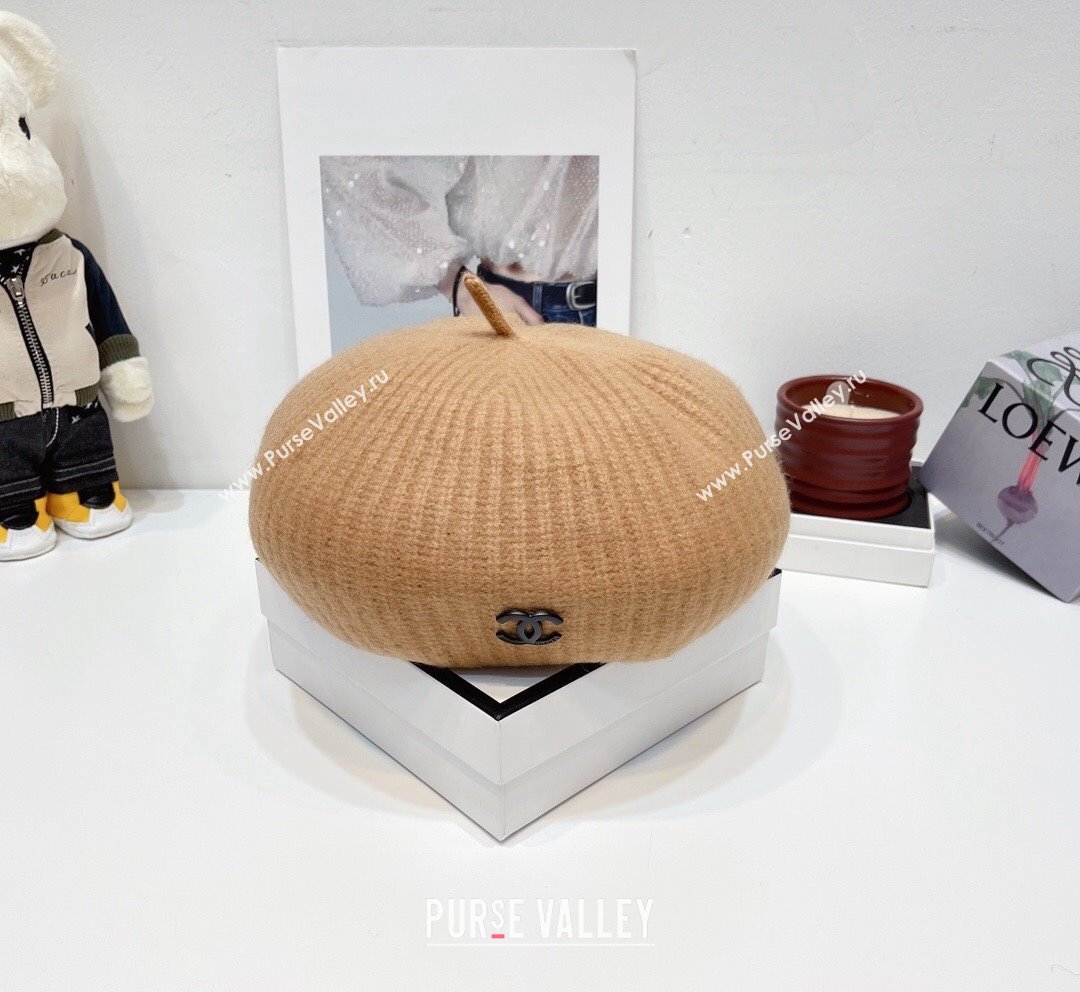 Chanel Knit Beret Hat Beige 2023 CH101804 (XMN-231018040)