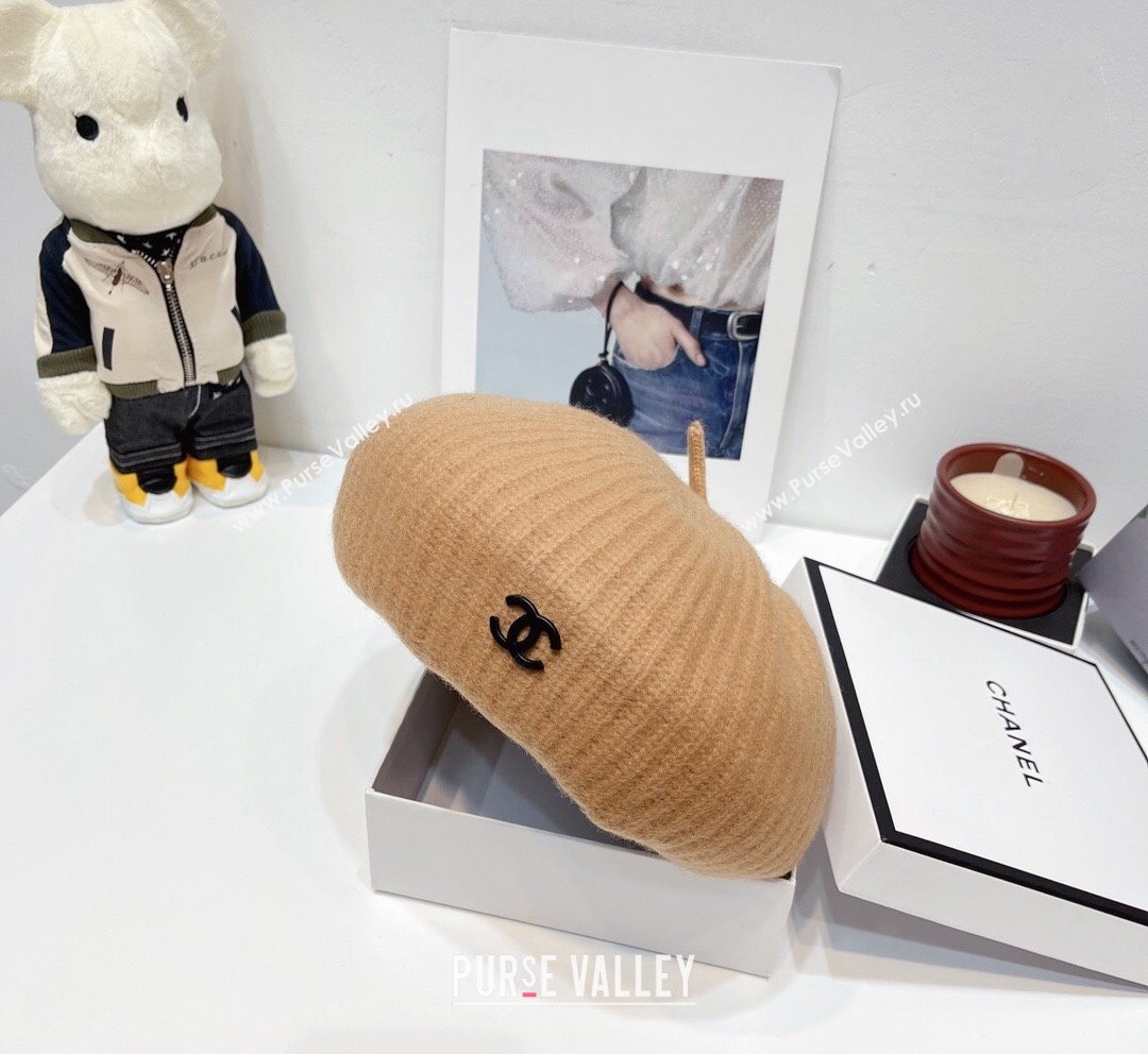 Chanel Knit Beret Hat Beige 2023 CH101804 (XMN-231018040)