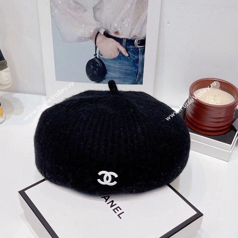 Chanel Knit Beret Hat Black 2023 CH101804 (XMN-231018041)