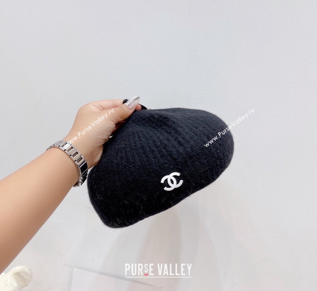 Chanel Knit Beret Hat Black 2023 CH101804 (XMN-231018041)