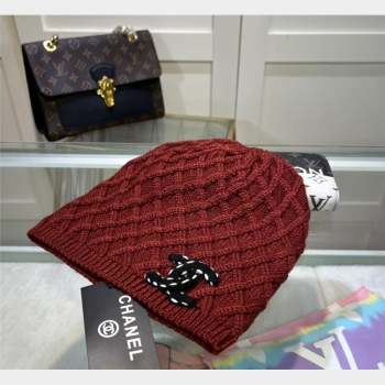 Chanel Knit Hat Dark Brown 2023 10282 (MAO-231028049)