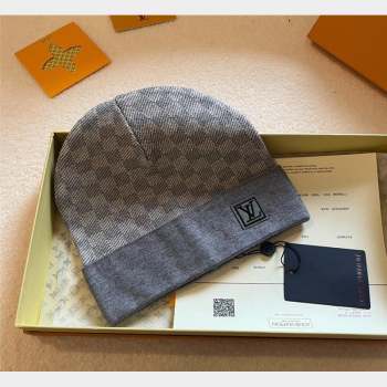 Louis Vuitton Mens Damier Knit Hat Grey 2023 1028 (XMN-231028037)