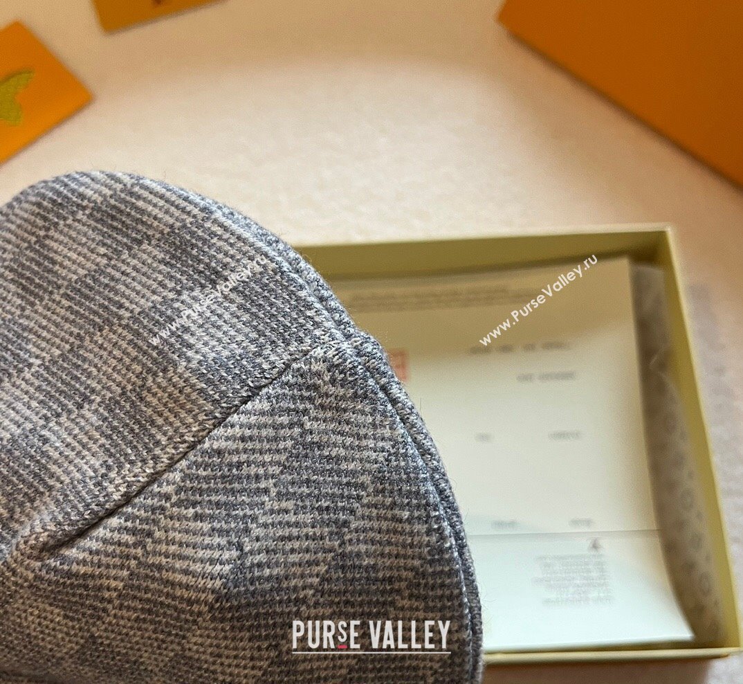 Louis Vuitton Mens Damier Knit Hat Grey 2023 1028 (XMN-231028037)