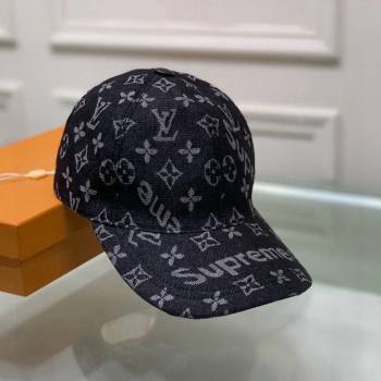 Supreme x Louis Vuitton Denim Baseball Hat Black 2024 (XMN-240403014)