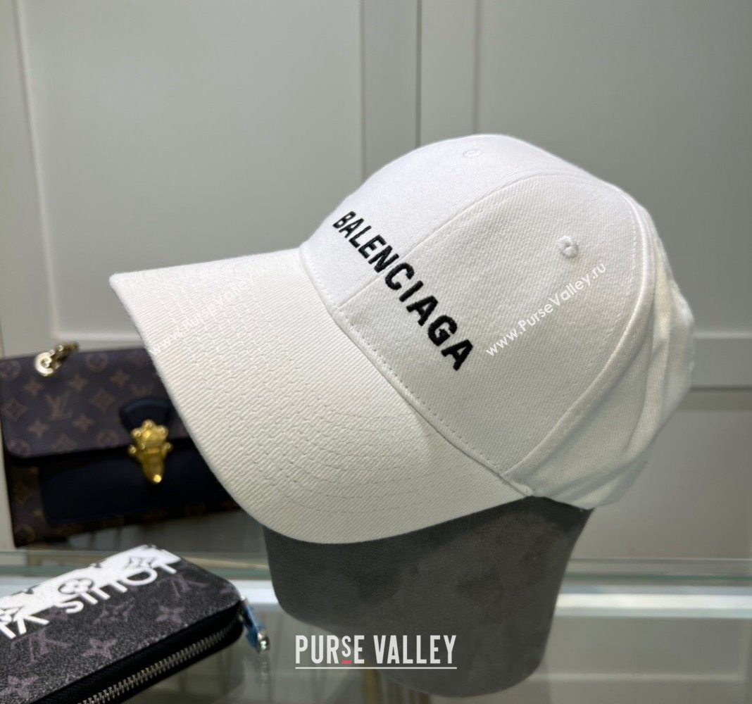 Balenciaga Baseball Hat White/Black 2024 040301 (A-240403063)
