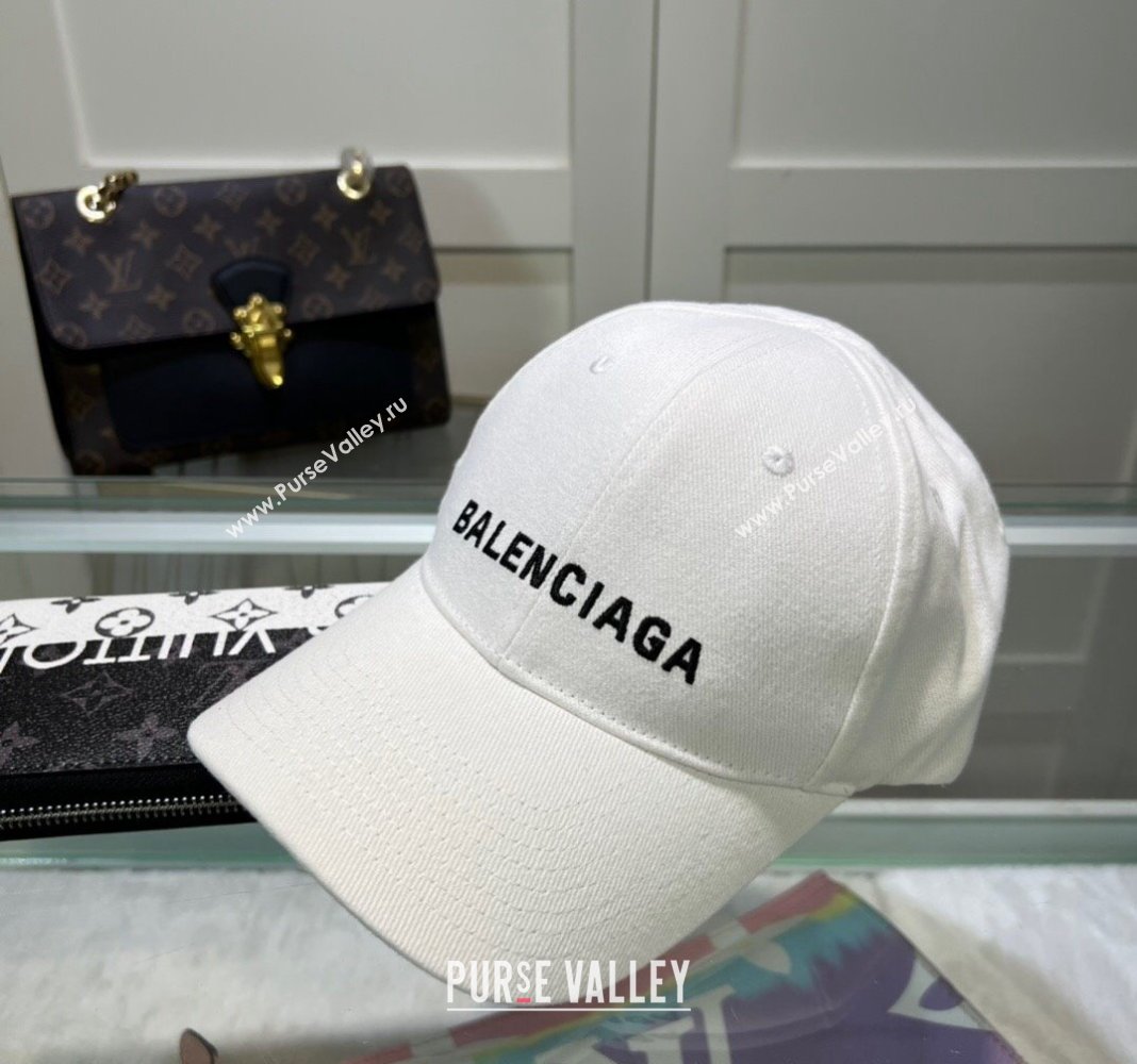 Balenciaga Baseball Hat White/Black 2024 040301 (A-240403063)