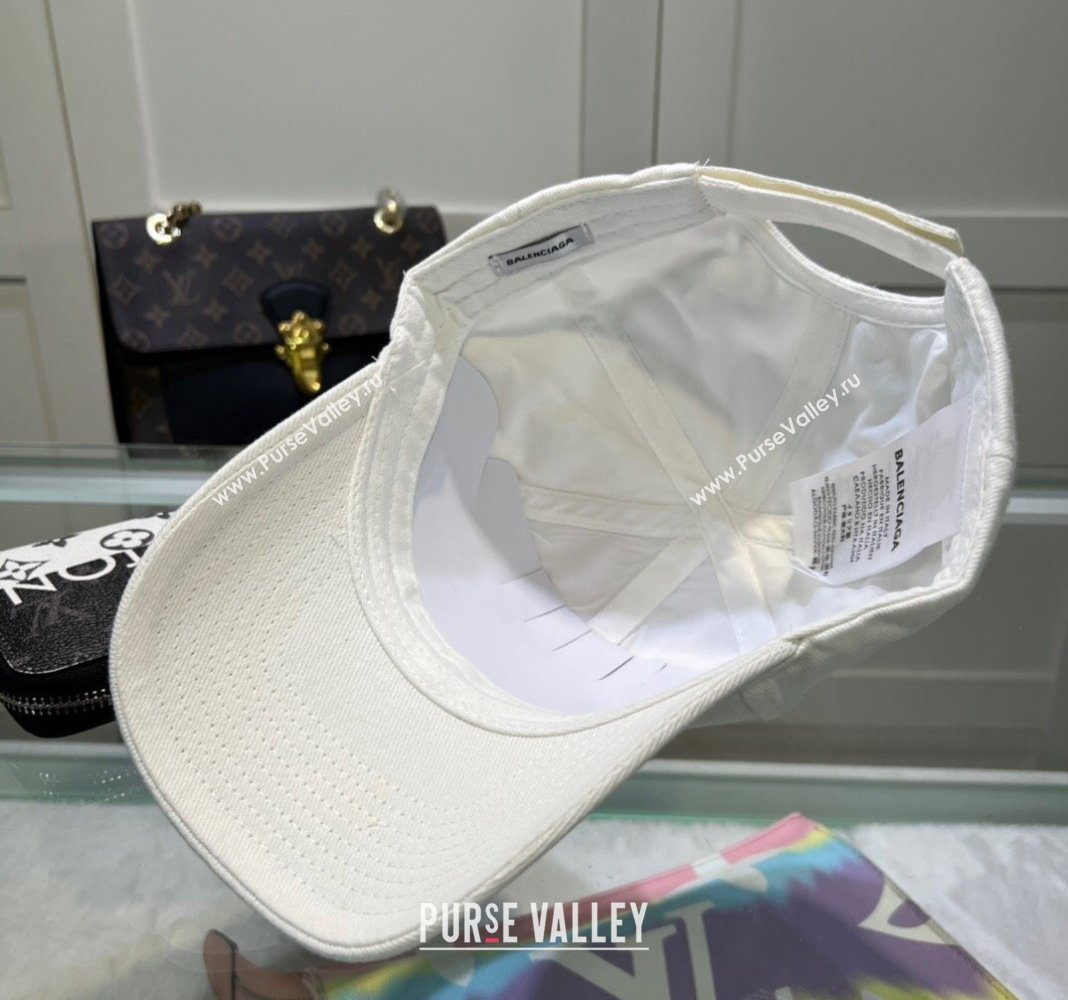 Balenciaga Baseball Hat White/Black 2024 040301 (A-240403063)