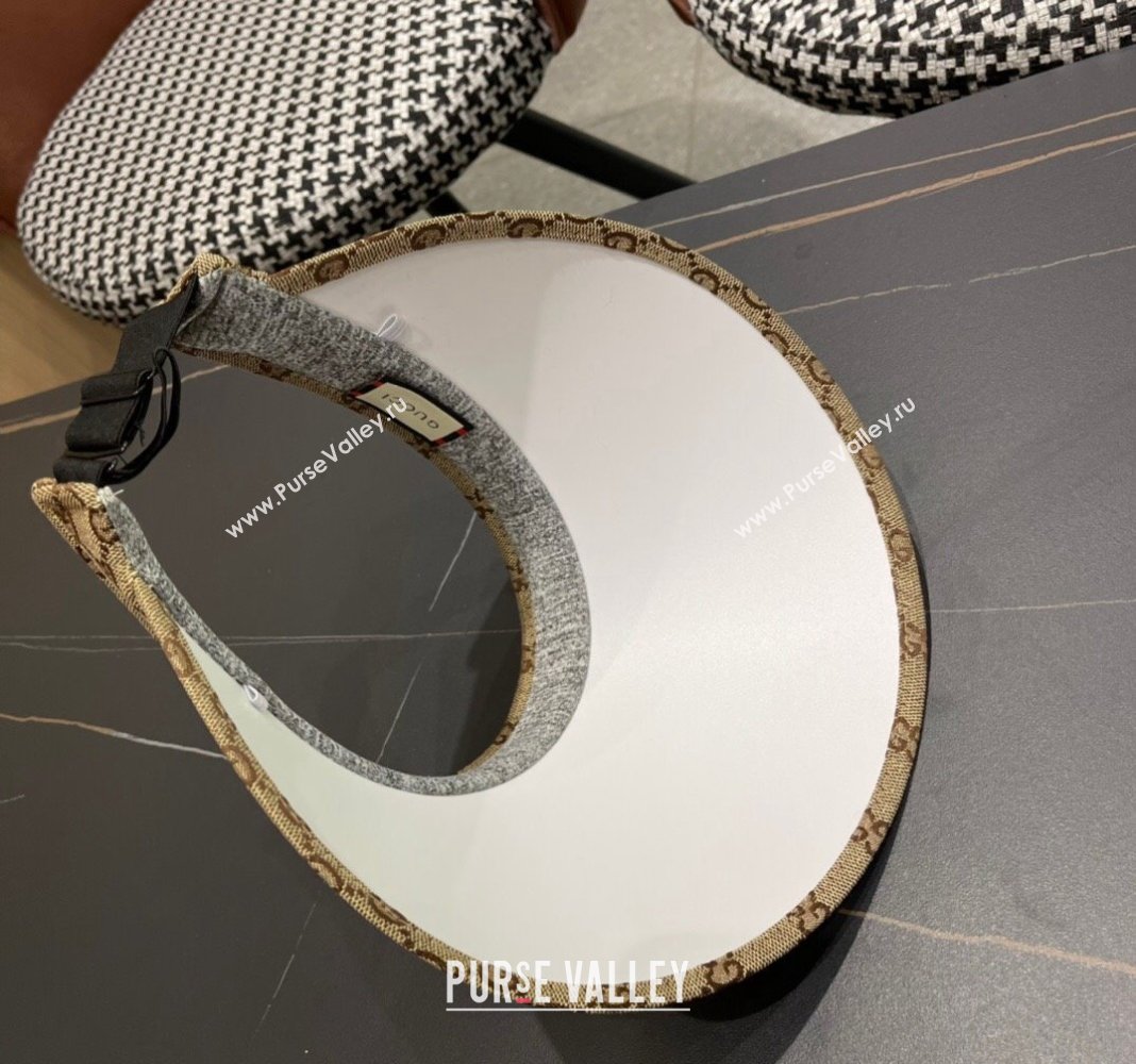 Gucci Straw and Canvas Visor Hat 2024 0403 (A-240403079)