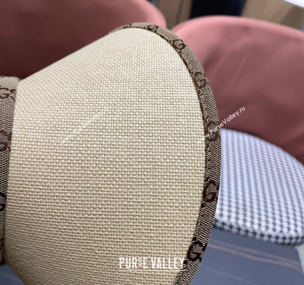 Gucci Straw and Canvas Visor Hat 2024 0403 (A-240403079)