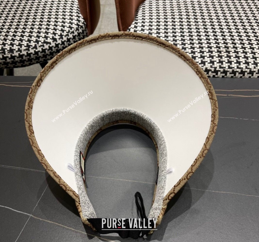 Gucci Straw and Canvas Visor Hat 2024 0403 (A-240403079)