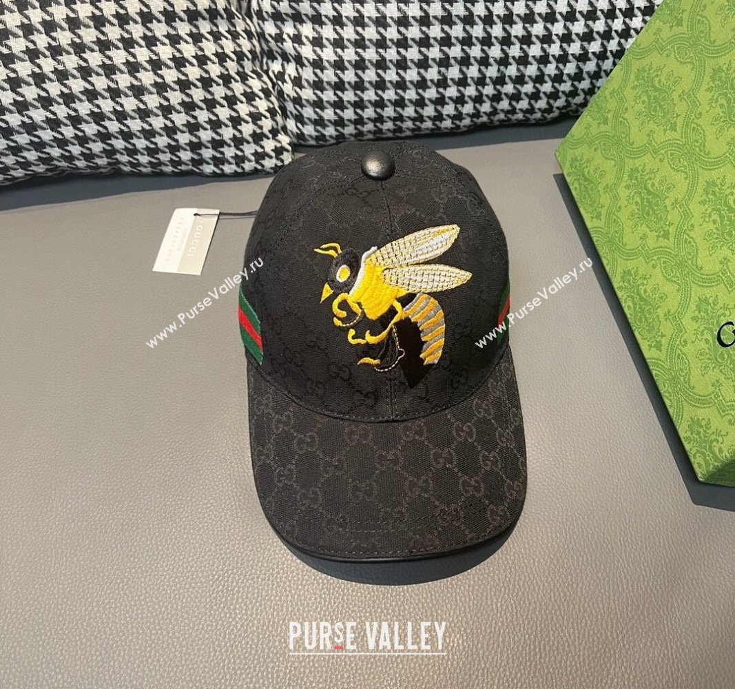 Gucci GG Canvas Baseball Hat with Bears Black 2024 (XMN-240403016)