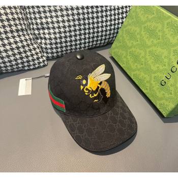 Gucci GG Canvas Baseball Hat with Bears Black 2024 (XMN-240403016)