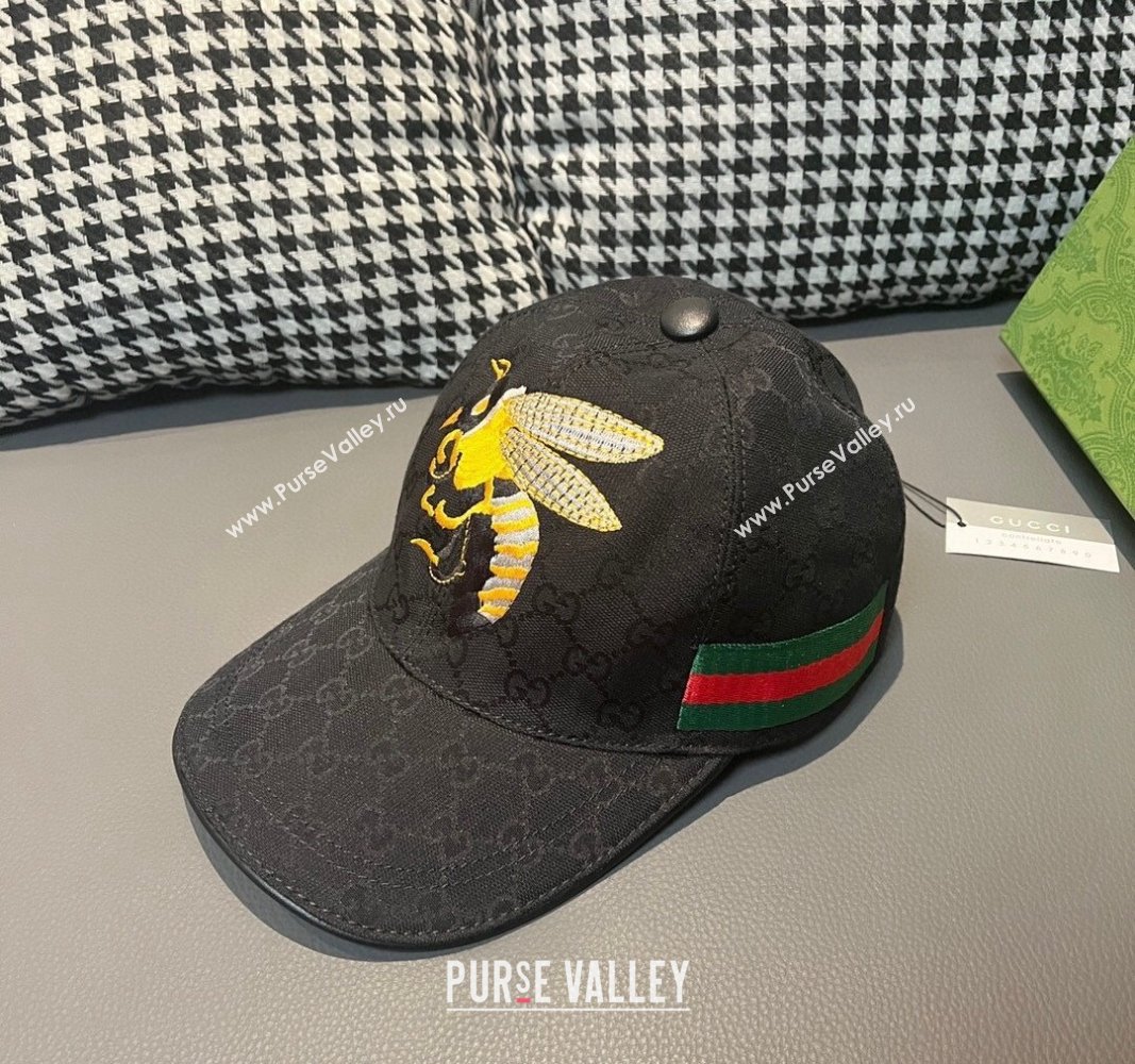 Gucci GG Canvas Baseball Hat with Bears Black 2024 (XMN-240403016)