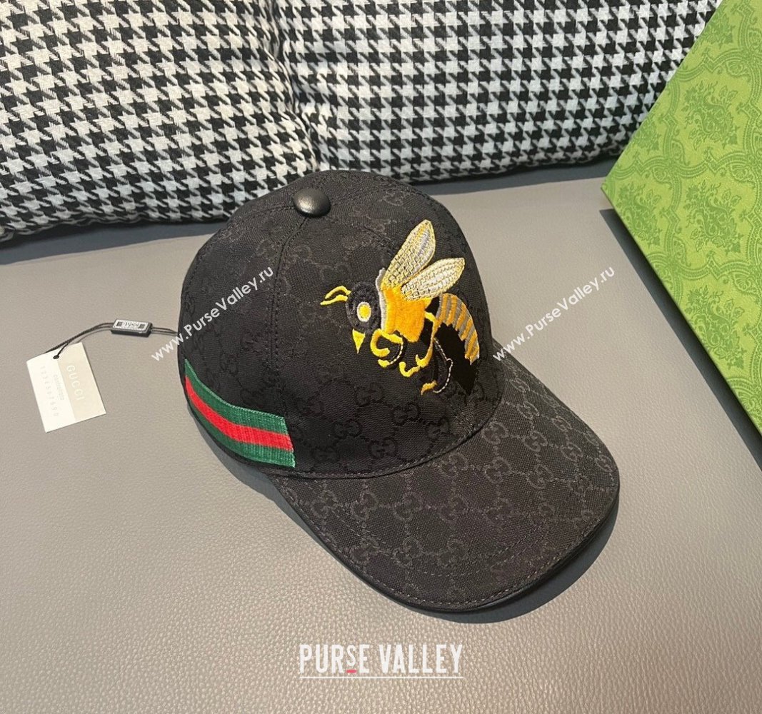 Gucci GG Canvas Baseball Hat with Bears Black 2024 (XMN-240403016)