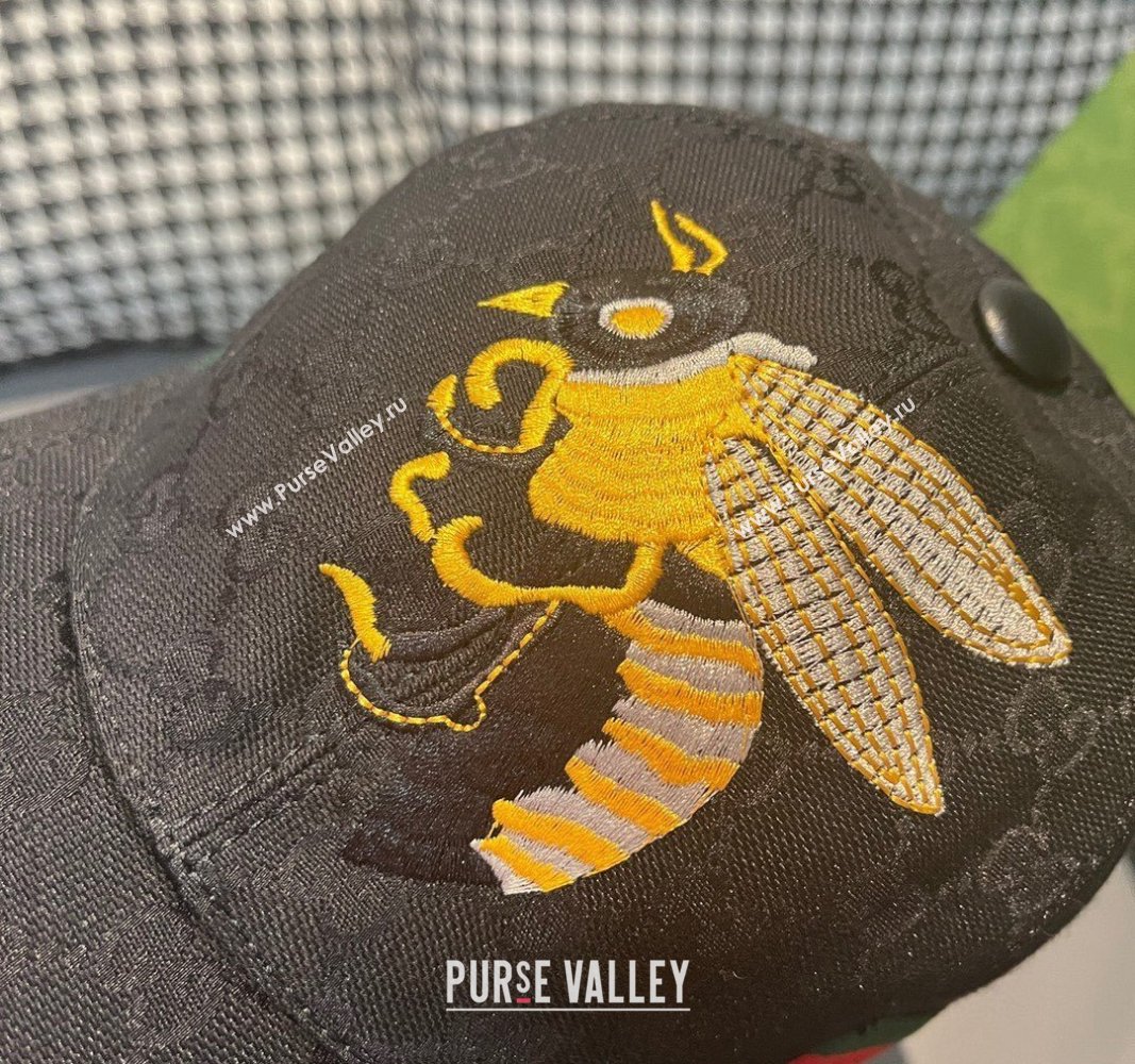 Gucci GG Canvas Baseball Hat with Bears Black 2024 (XMN-240403016)