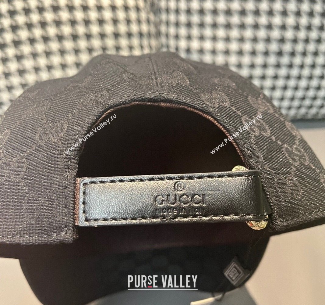 Gucci GG Canvas Baseball Hat with Bears Black 2024 (XMN-240403016)