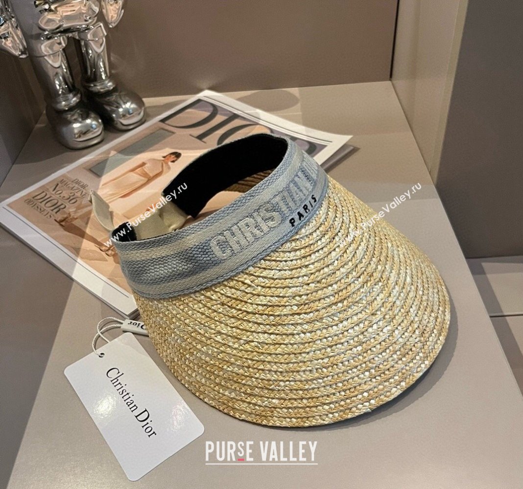Dior Straw Visor Hat Grey 2024 040301 (XMN-240403082)