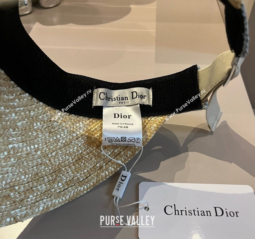 Dior Straw Visor Hat Grey 2024 040301 (XMN-240403082)